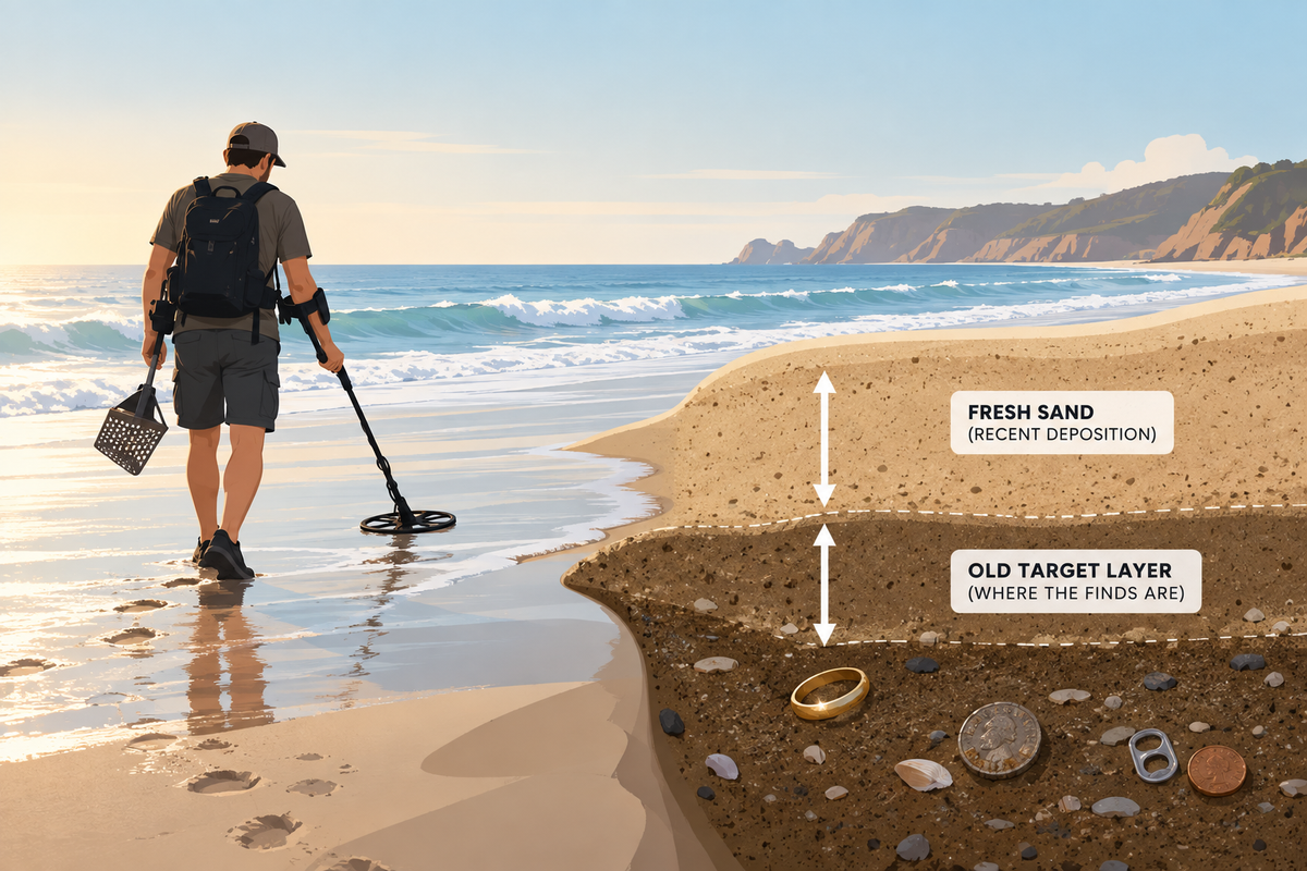 Sanded-In Beach? How to Read a Beach for Better Metal Detecting