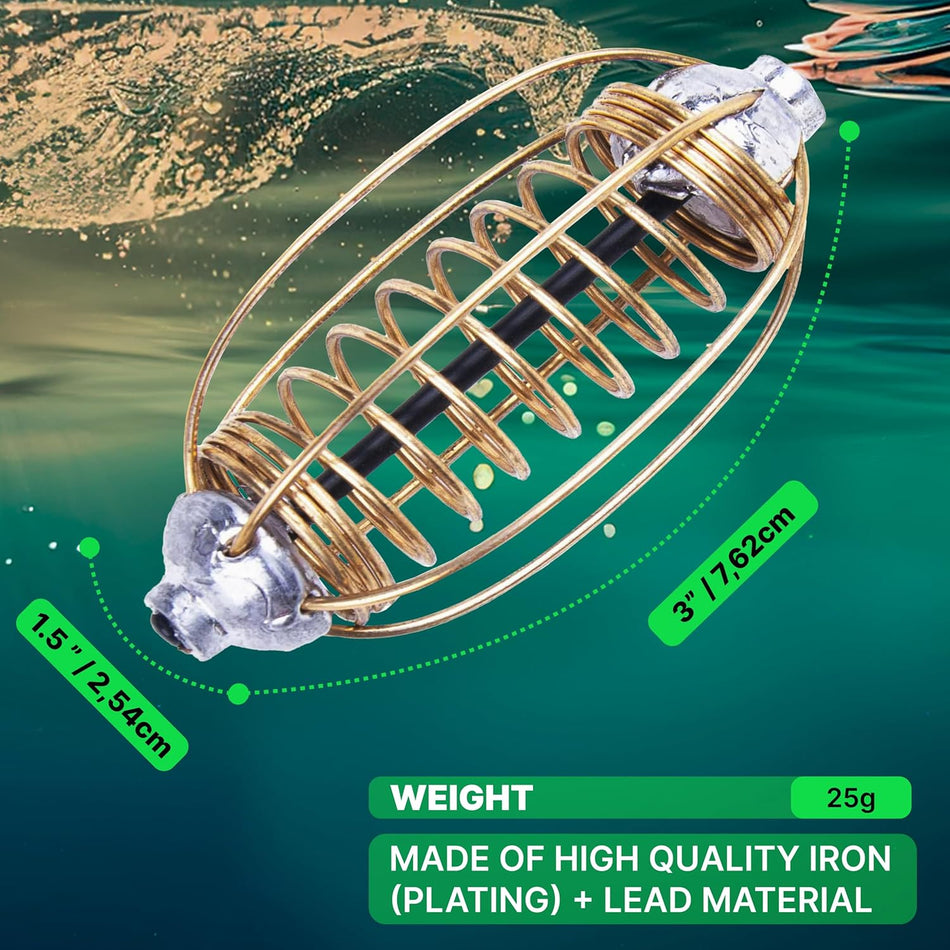 Spring Fishing Feeder Karpfen Raupen Brassen Tackle 10 Stück 